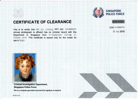 Certificate of Clearance COC .